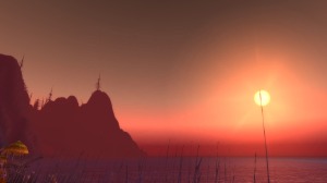 Sunset over Bloodmyst Isle